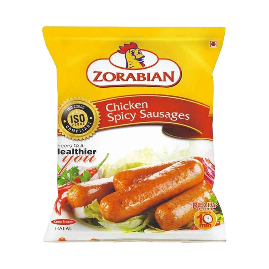 Zorabian Chicken Spicy Sausages | High Protein | No Trans Fat | No MSG | Fresh Chicken