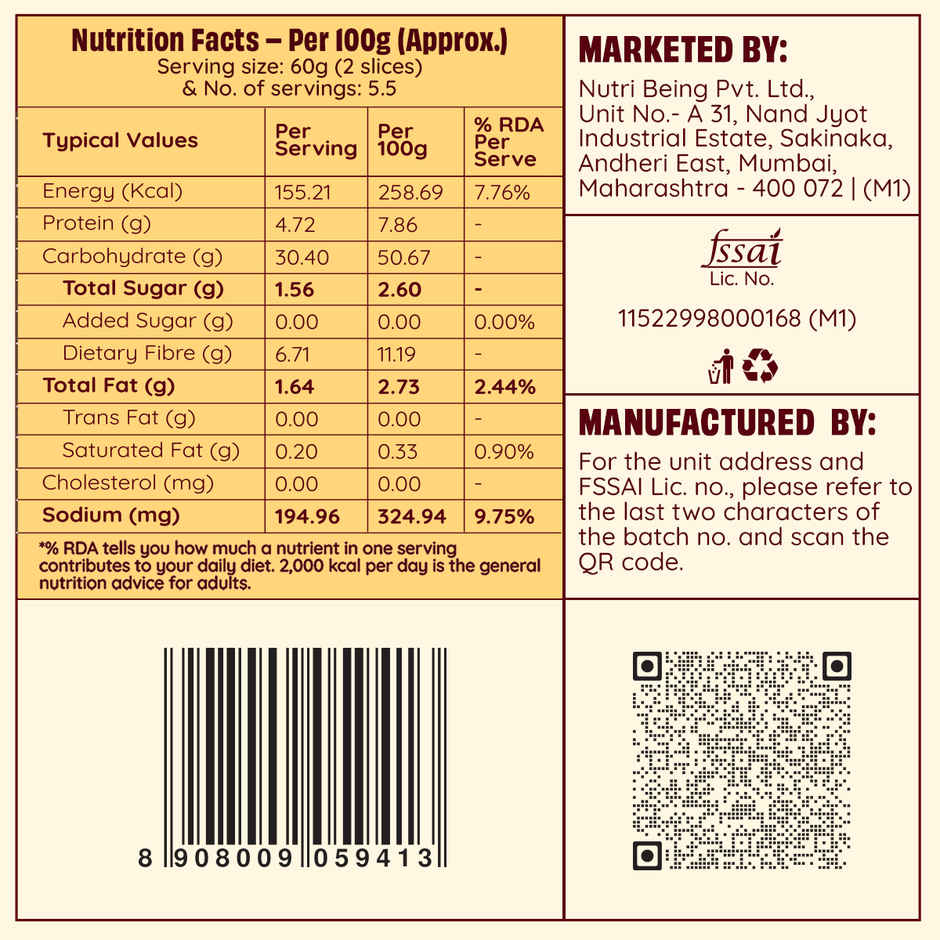 The Health Factory Zero Maida Rye Sourdough | Clean Label