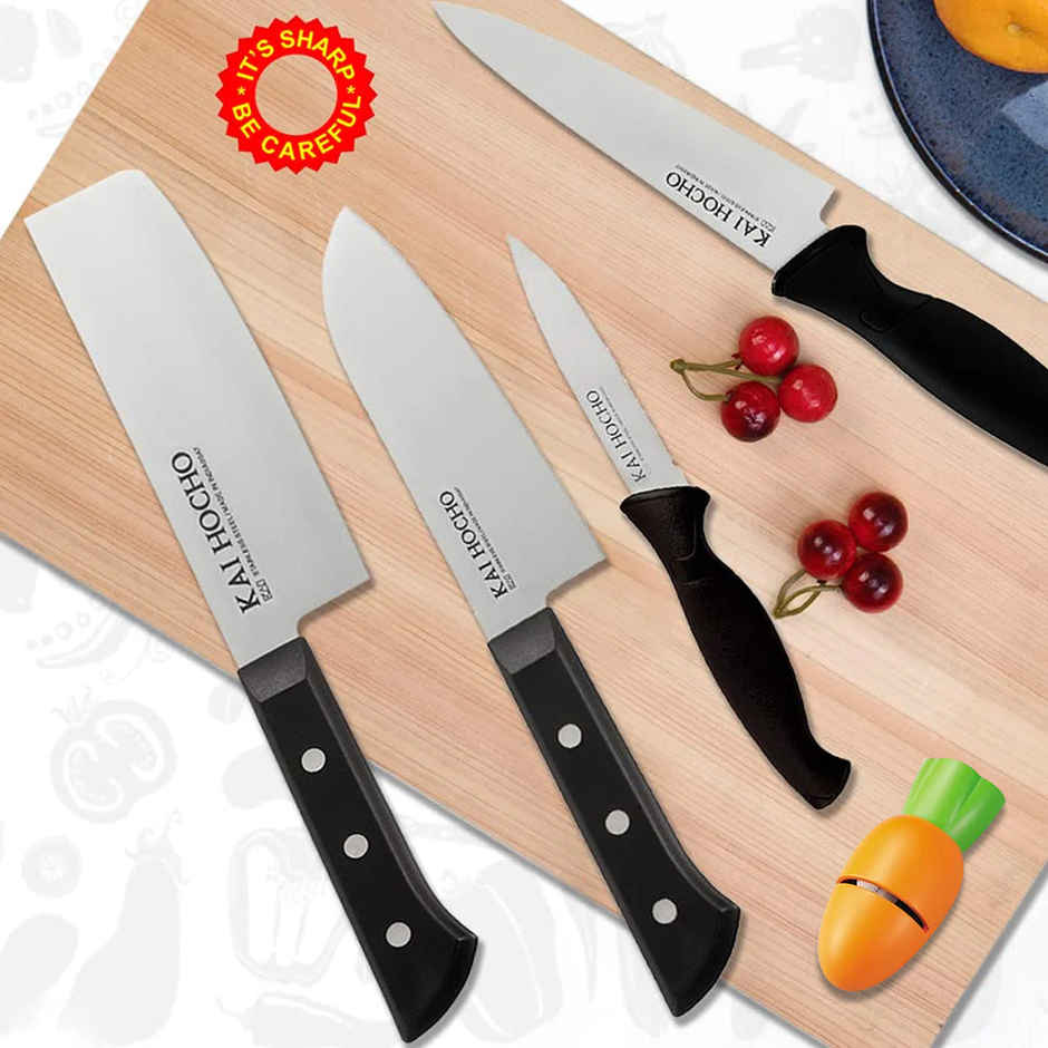 Kai Premium Knife Set 4 Piece with Knife Sharpener Designed Using Advanced Japanese Technology
