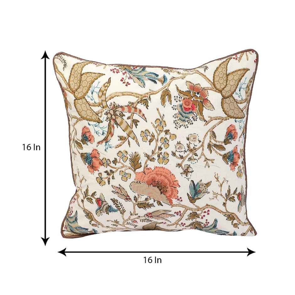 Casacraft by Pepperfry Multicolor Cotton Floral 16 x16 Inch Cushion Covers | Pack of 2
