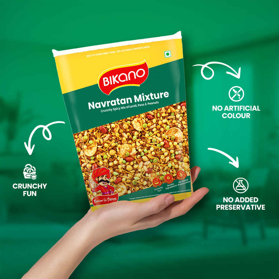 Bikano Navratan Mixture | Crunchy & Spicy Indian Snack | Protein & Fiber-Rich | Tea-Time & Anytime Snack