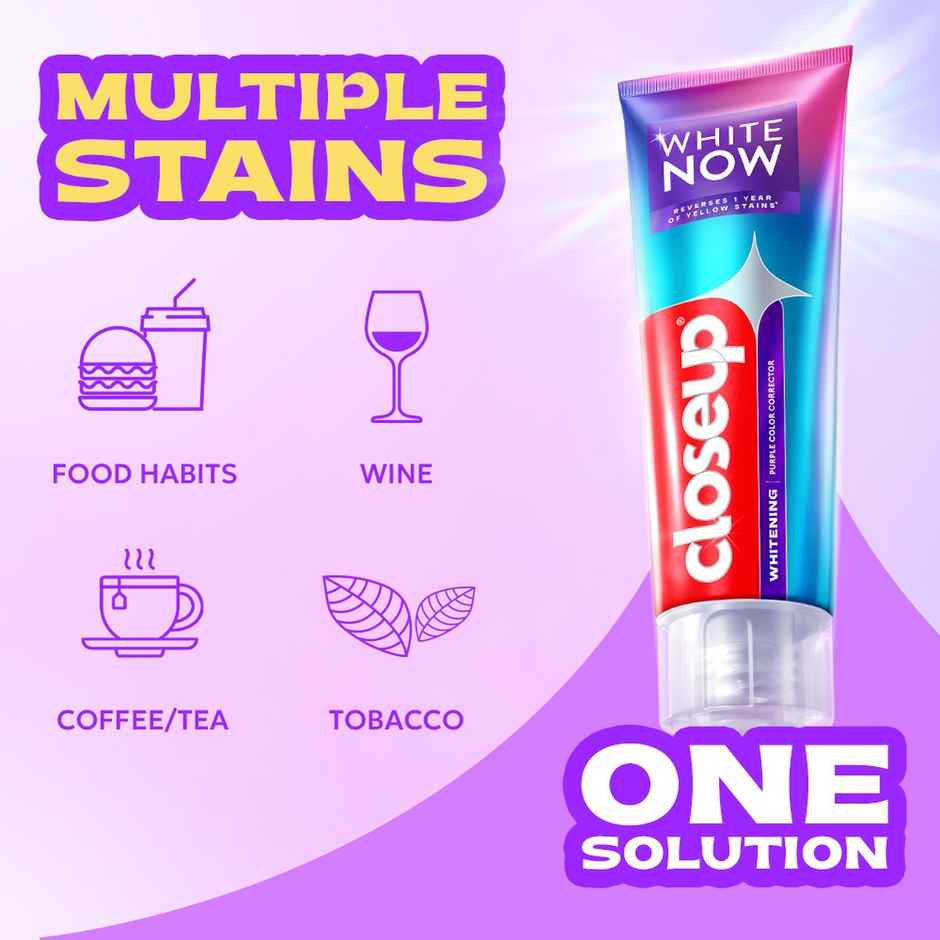 Closeup White Now - Purple Color Corrector Toothpaste