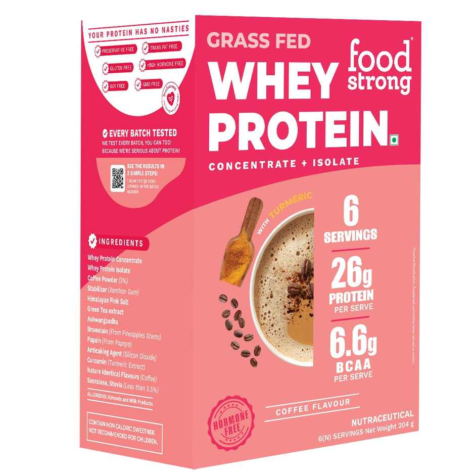 FOODstrong Whey Protein Powder | Concentrate - Isolate | Coffee | Hormone Free