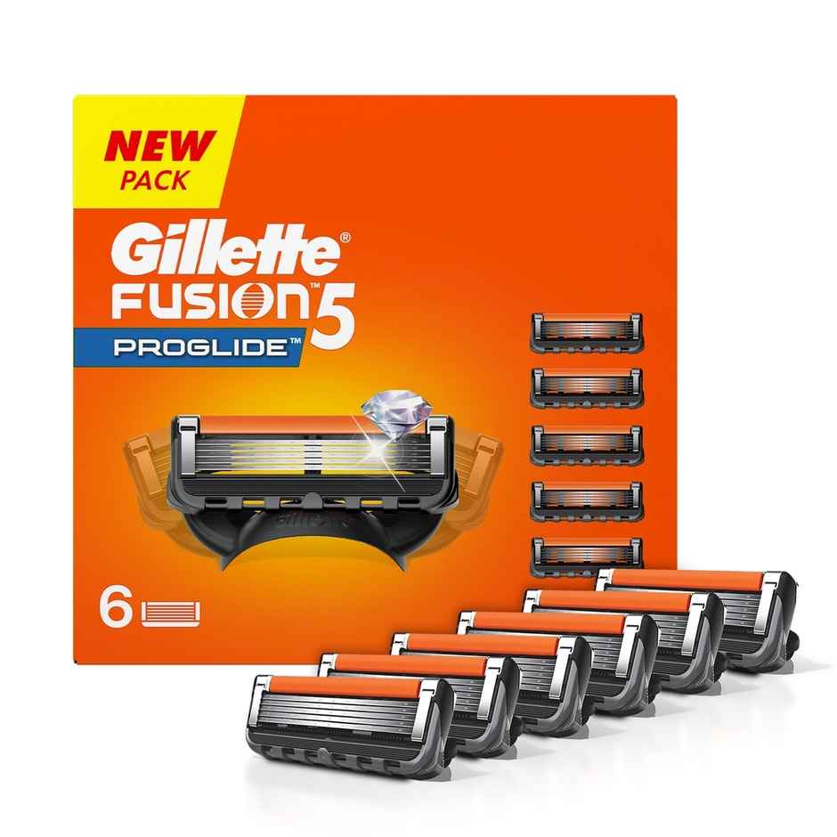 Gillette Fusion Proglide Shaving Blades for men (6 Cartridges)
