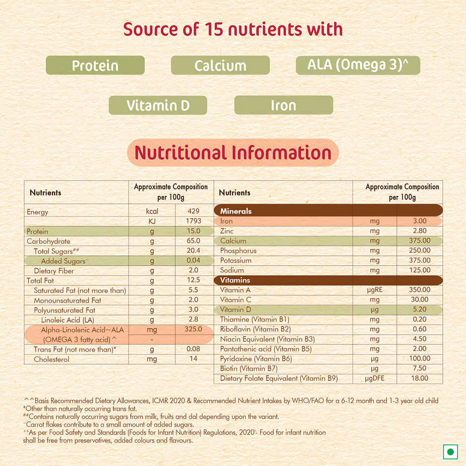Nestle Nutrition Cerelac Wheat Rice Mixed Veg Baby Food Cereal | No Refined Sugar & No Preservatives | 10-24 months
