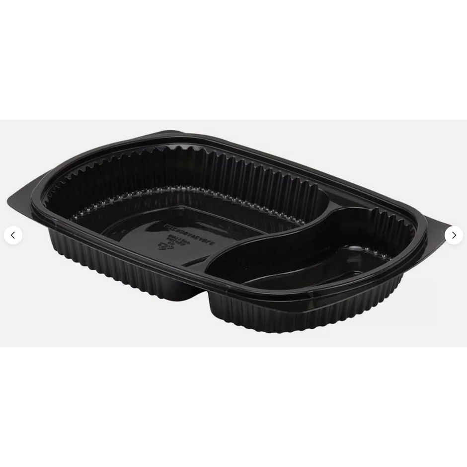 Disposable Platter Thali With Lid | 2 Compartment | 175 x 220 x 35 | Tempware