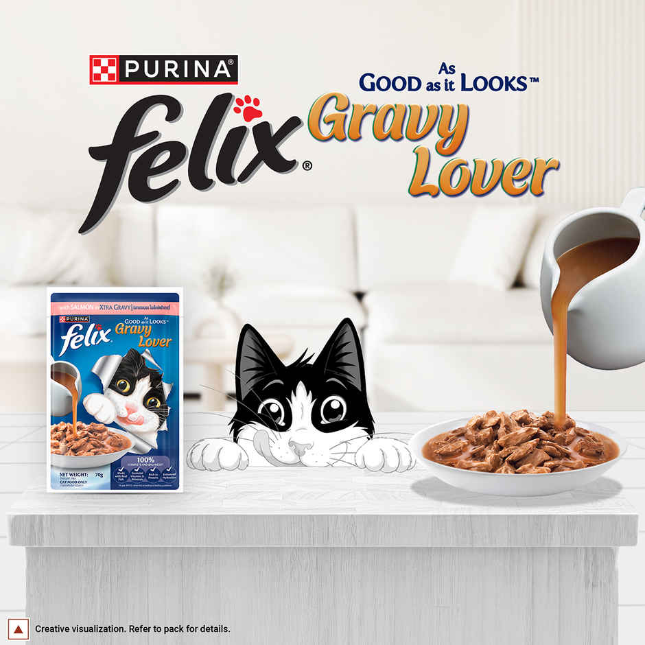 Purina Felix Gravy Lover, Meaty Salmon Chunks