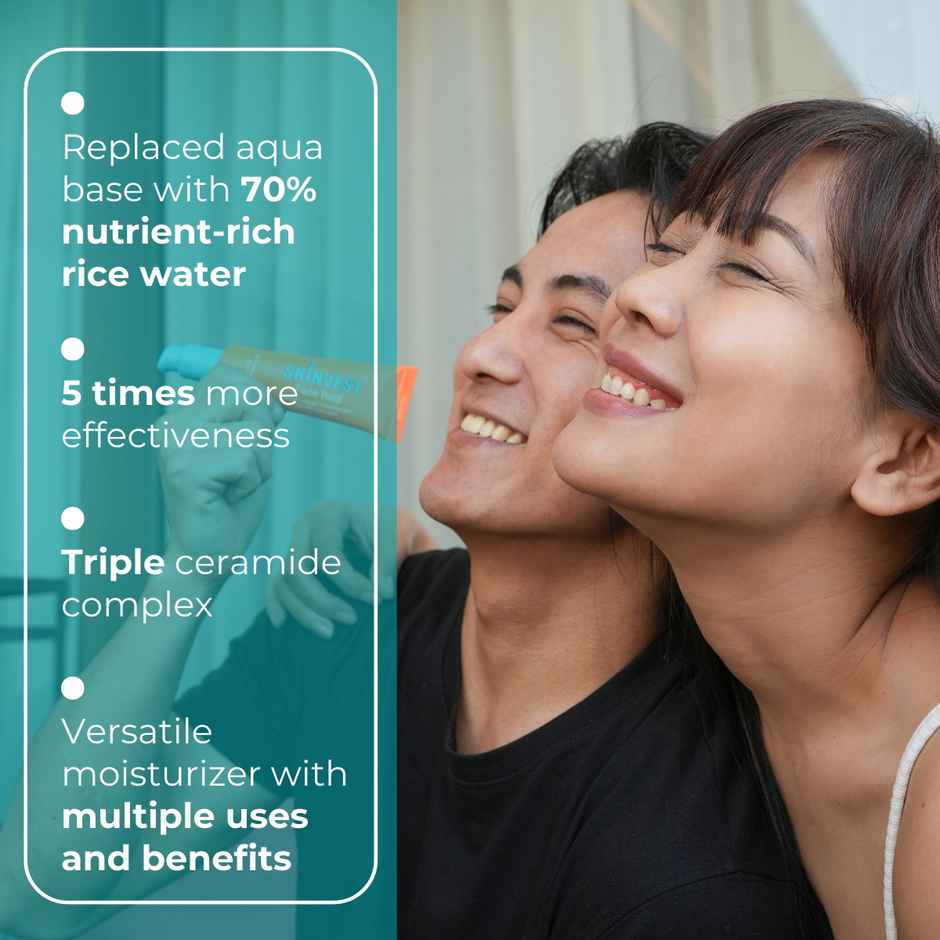 Skinvest Face Hug Face Moisturiser | For All Skin Type | Barrier Repair Moisturizer-70% Rice Water