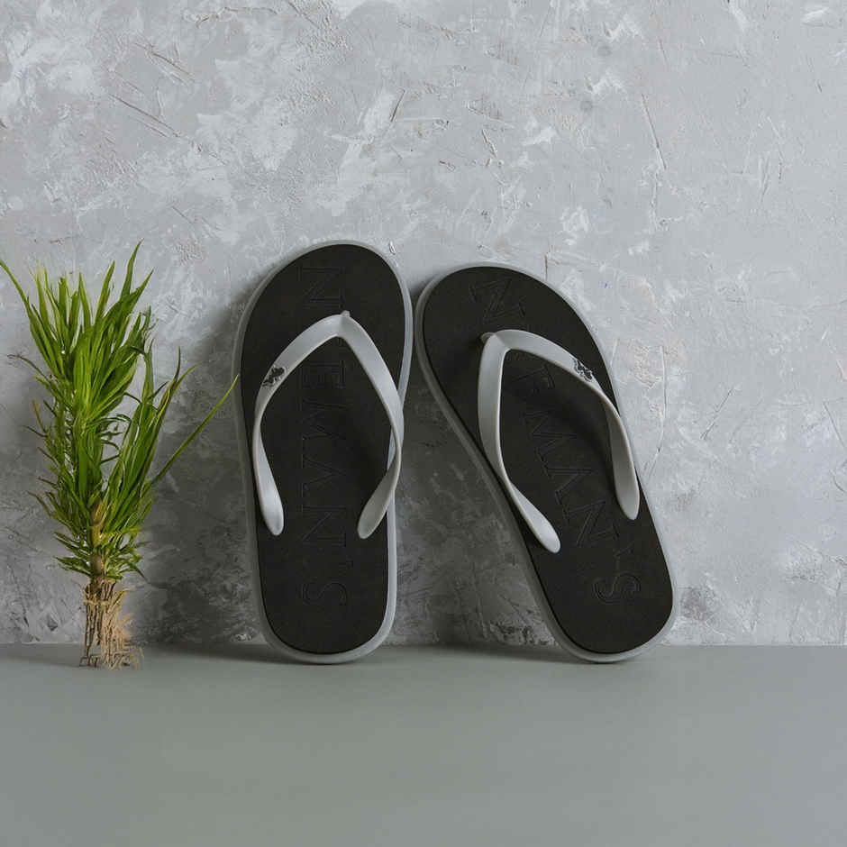 Neemans Unisex Eco Classic Slippers | Black with Grey - UK 5