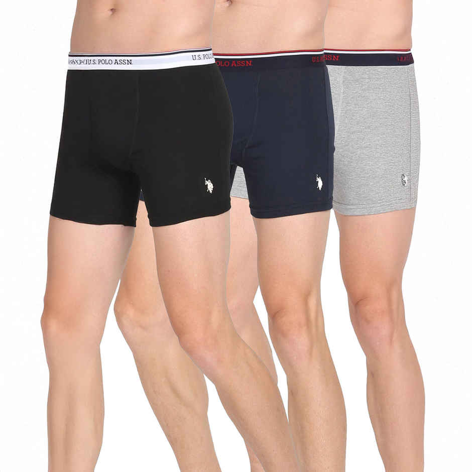 U.S. Polo Assn. | Underwear Pack of 3 | S | Trunks | I667 | Black, Grey Melange and Navy