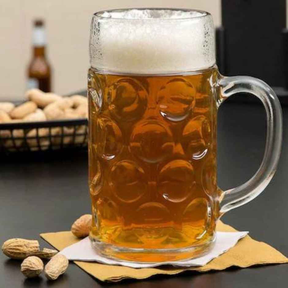 Beer Mug Jumbo Big Size Beer Glass Crystal Clear | 1000 ml | Bar Box