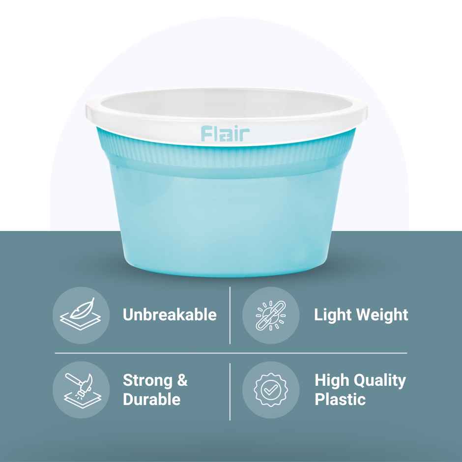 Flair Estella Home Bath Tub | 20 L | Blue