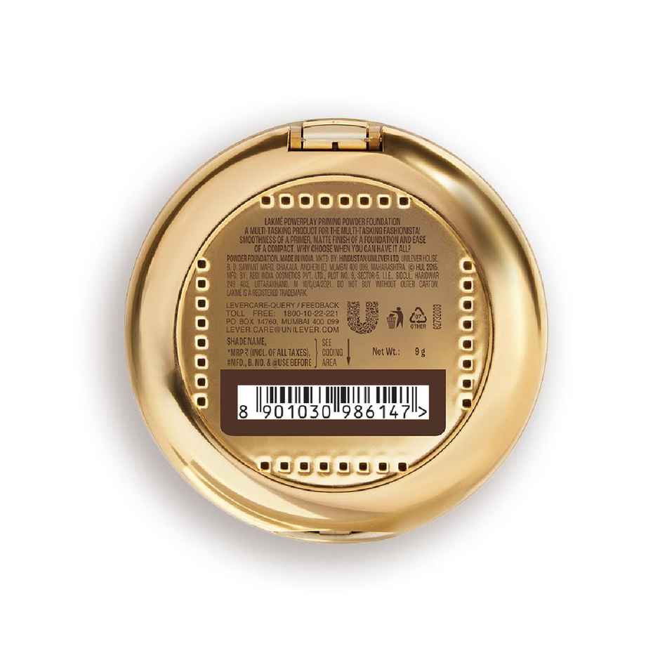 Lakme Powerplay Priming Powder Foundation, 3-in-1, Lasting Matte, Dry/Oily Skin, Ivory Cream