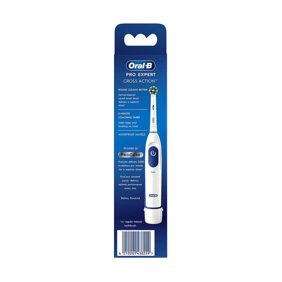 Oral-B Pro Expert Battery Operated With Replaceable Brush Head Electric Toothbrush (White)