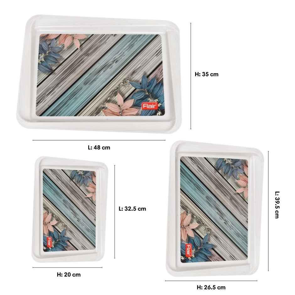 FLAIR Regal Serving Tray Set | Grey