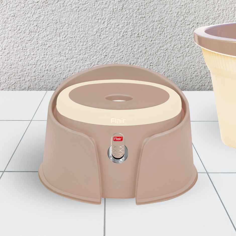 Flair Estella Home Stool 9 - Beige - Plastic Stool For Bathroom