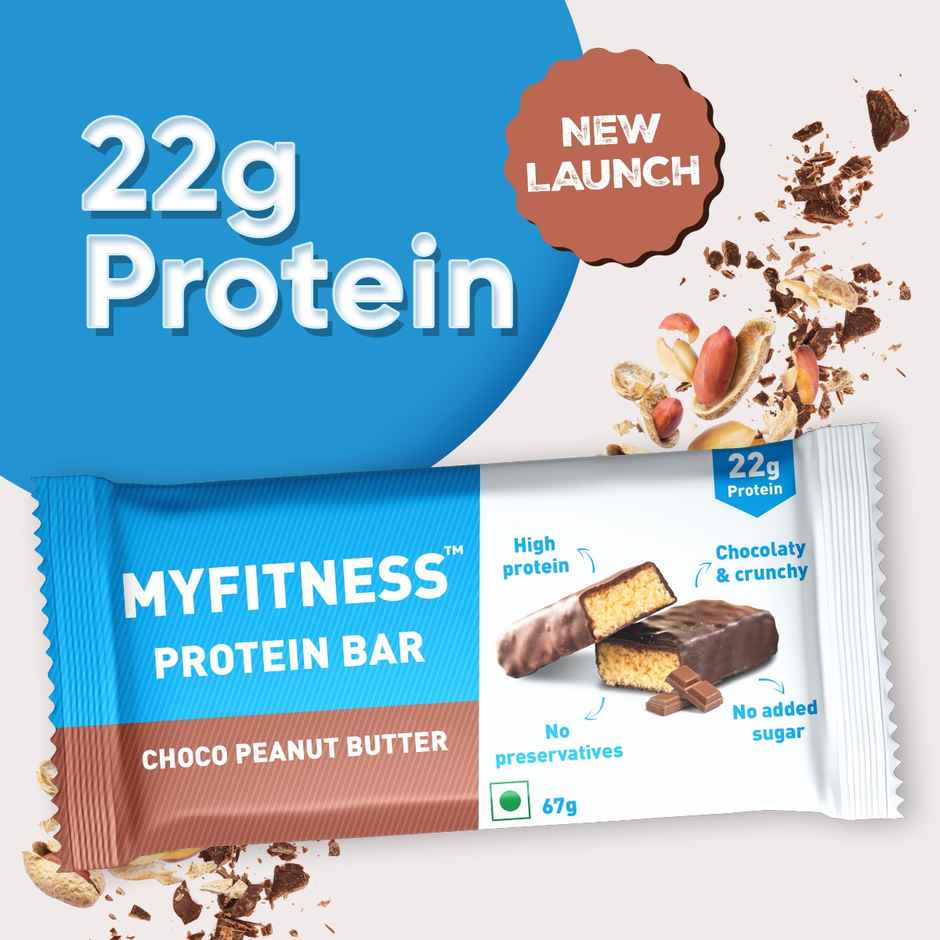 Myfitness Chocolate Peanut Butter Protein Bar Mono Carton, Pack of 6 Combo