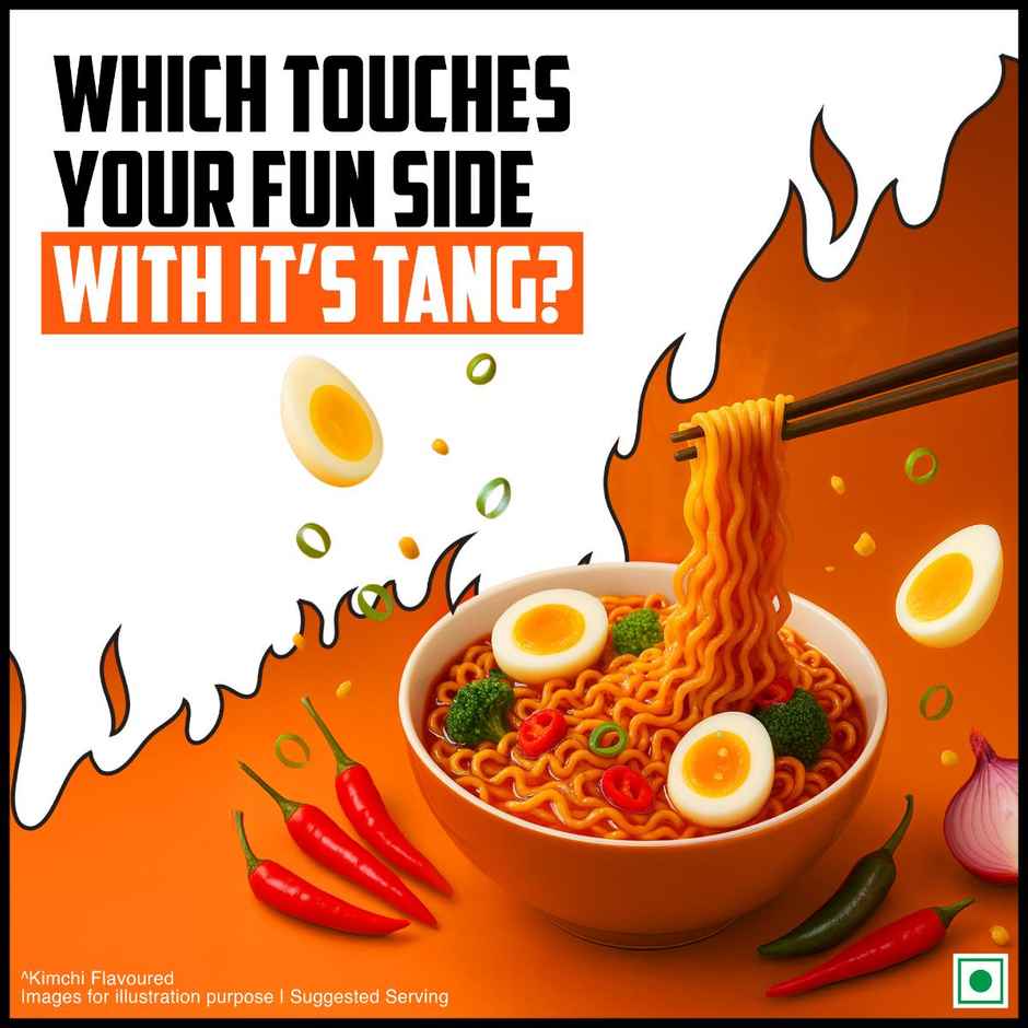 Ching's Korean Kimchi Instant Noodles, Veg, It's Hot, It's Spicy, It's Ching's