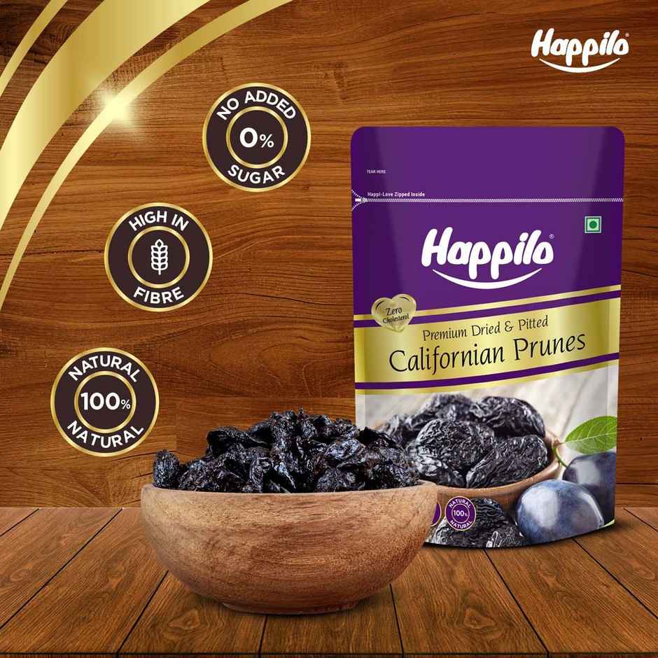 Happilo Premium Dried Prunes|Soft &Juicy|Dry Fruits