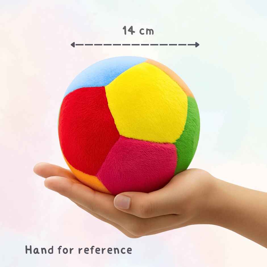 ToyTales S Rattle Ball Plush Toy | Stuffed Animal Soft Toy | Birthday Gift for Kids | Gift Baby | 14cm
