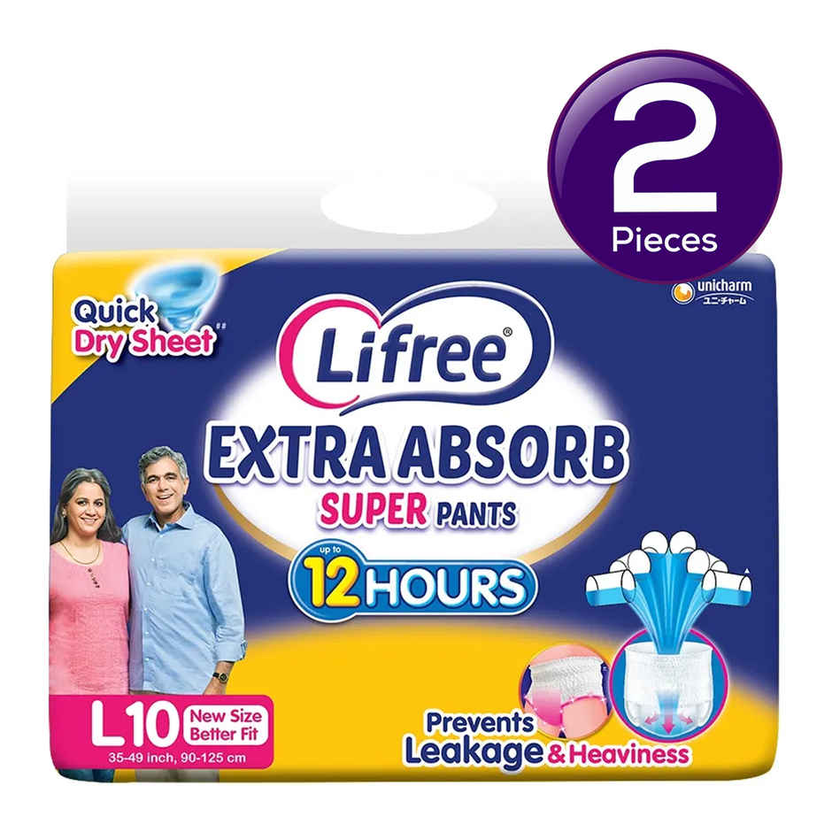 Lifree Super Extra Absorb Pants Unisex Adult Diaper Large Combo