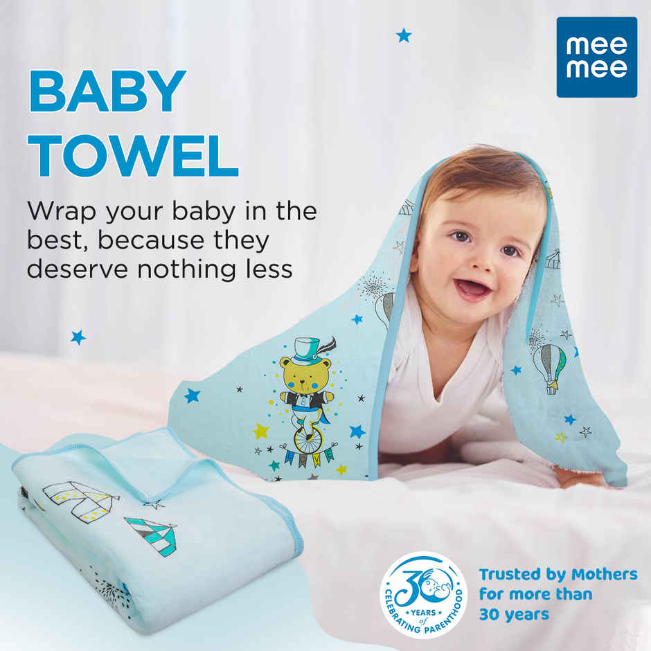 Mee Mee Micro Fiber Baby Bath Towel | 0-3 yrs