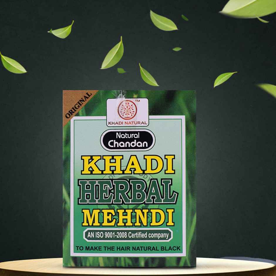 Khadi Natural Herbal Mehndi Deep Black Color And Conditiones Hair