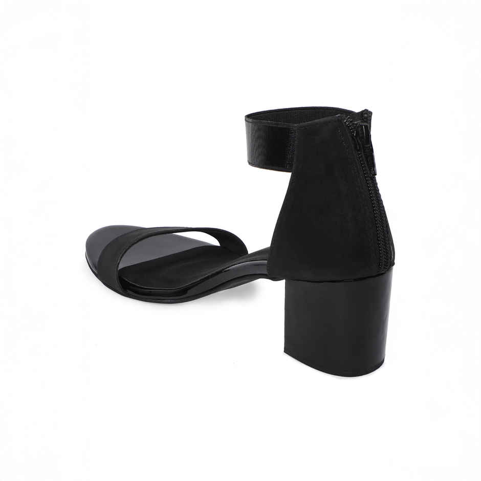 Monrow Women's Black Block Heels | UK4