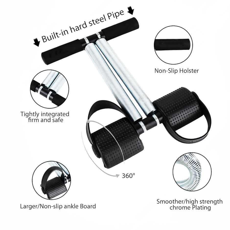 Mayor Tummy Trimmer For Men And Women With Double Steel Spring Muscles And Ab Exerciser