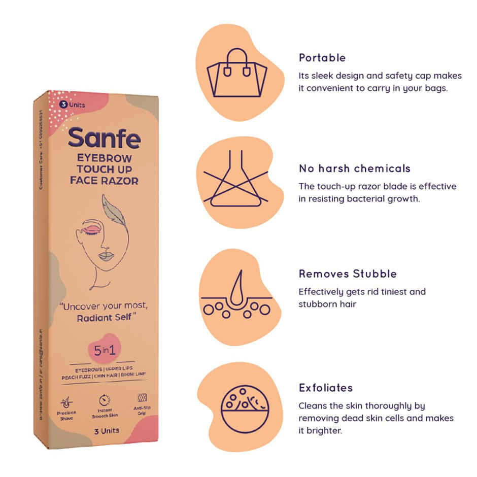 Sanfe Reusable Eyebrow Touch Up Face Razor