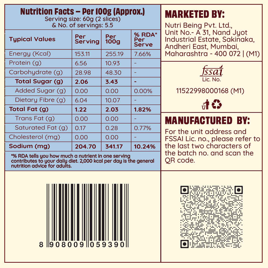 The Health Factory Zero Maida Classic Sourdough | Clean Label