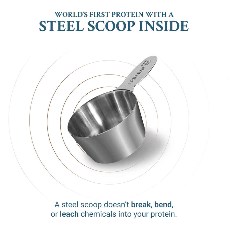 TrueBasics Clean Raw Whey Protein Concentrate Powder (Unflavoured)