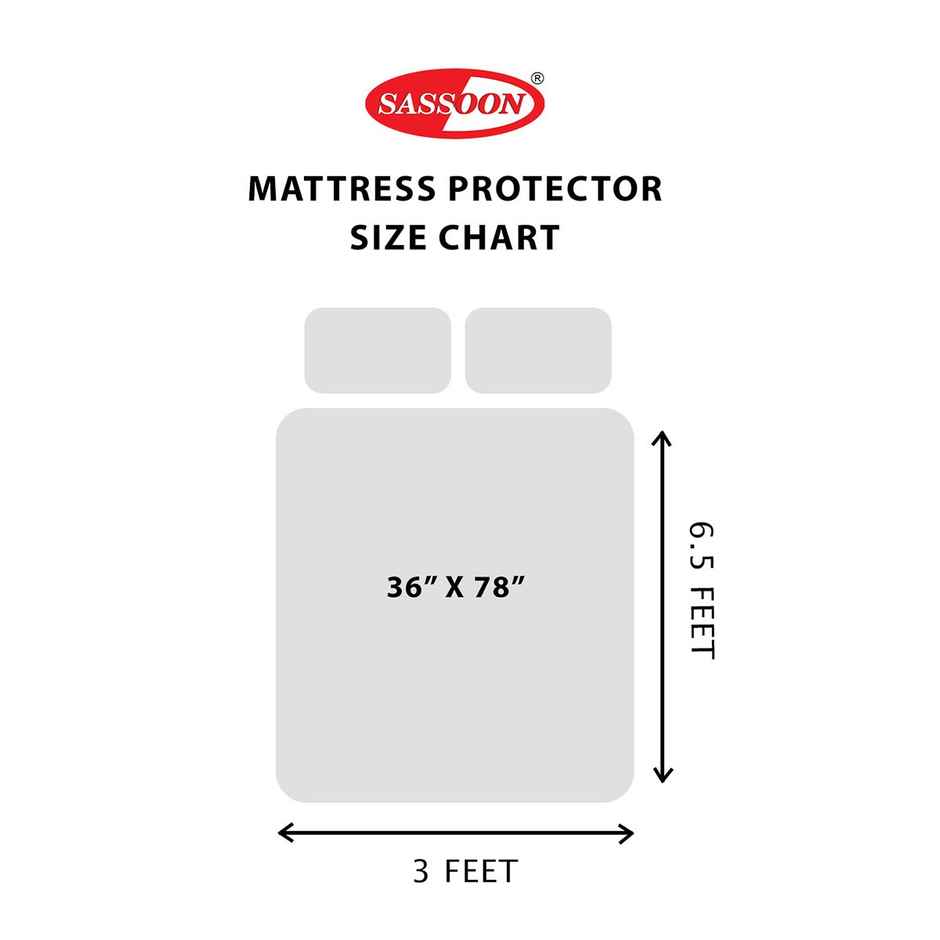 Sassoon Single Bed Mattress Protector | 3 x 6.5 Feet | Maroon