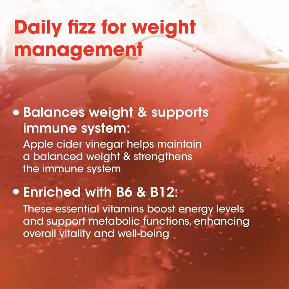 Og Wellness Apple Cider Vinegar Effervescent Tablets For Weight Loss - Red Apple Flavor - 15N