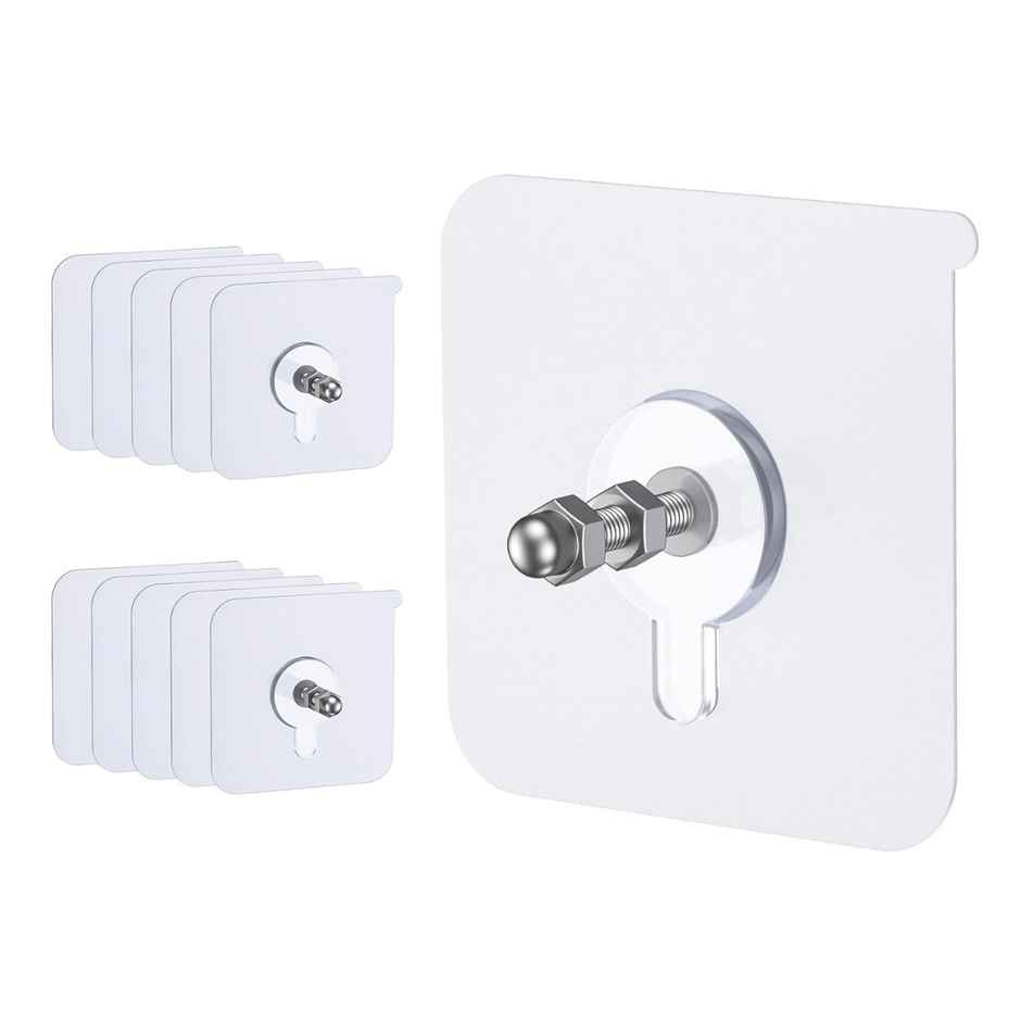 Zulaxy Adhesive Screw Wall Hooks | Waterproof Heavy|Duty No Drill Hooks for Multipurpose Use