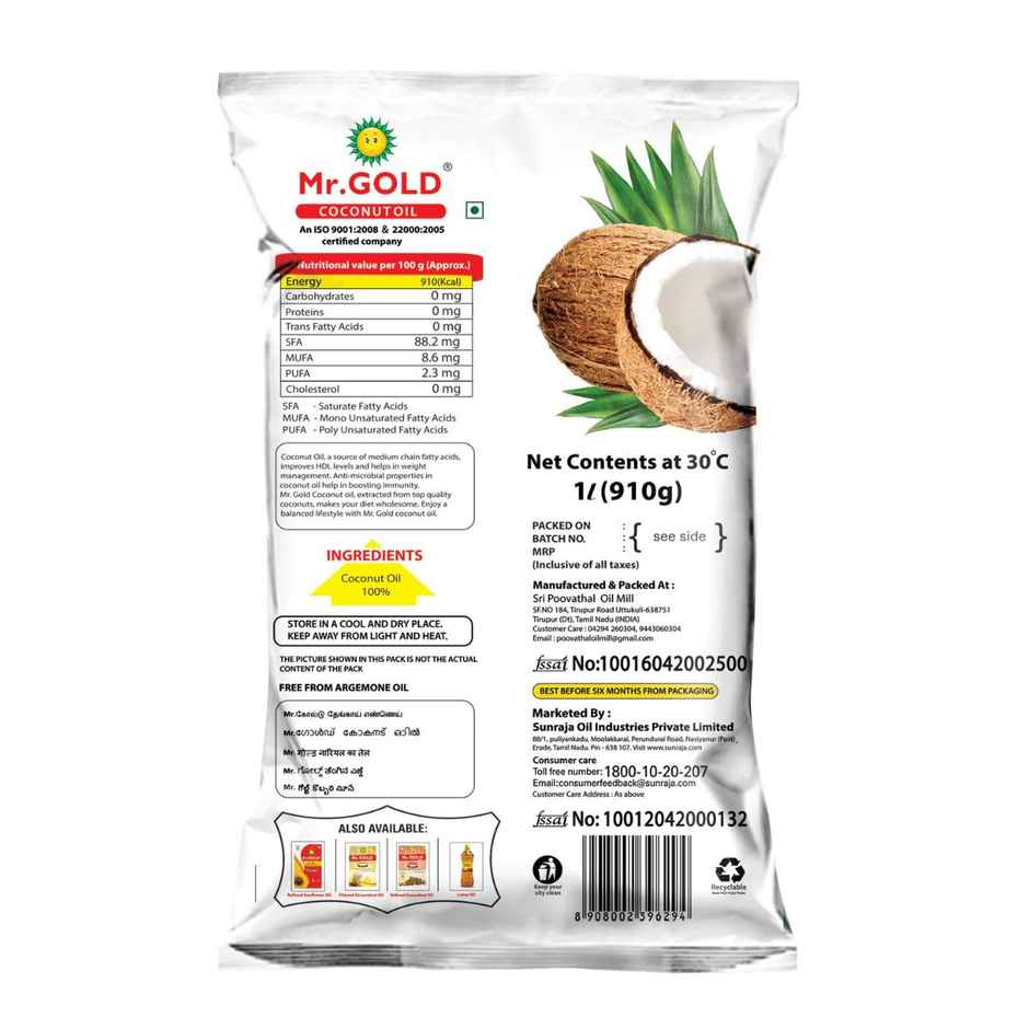 Mr.Gold Coconut Oil Pouch