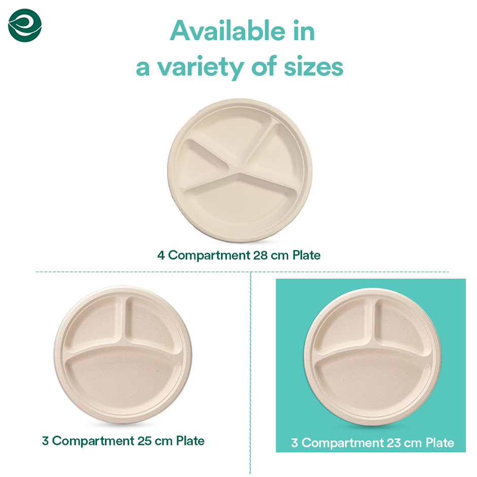 Eco Soul 11 Inch Round |10 Count | 4CP Disposable Plate