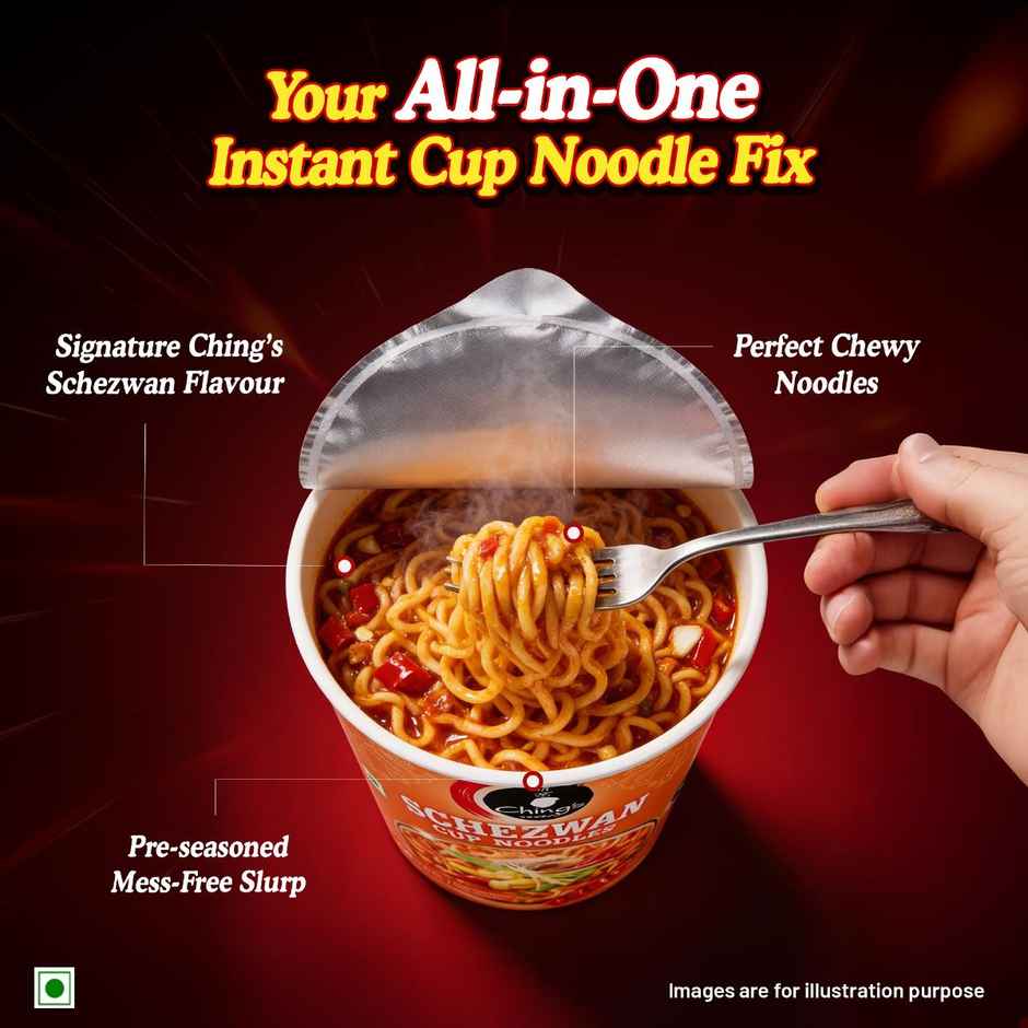 Ching's Secret Schezwan Cup Noodles | Ready in 6-7 minutes | Easy to Make | Pre-Seasoned Noodles