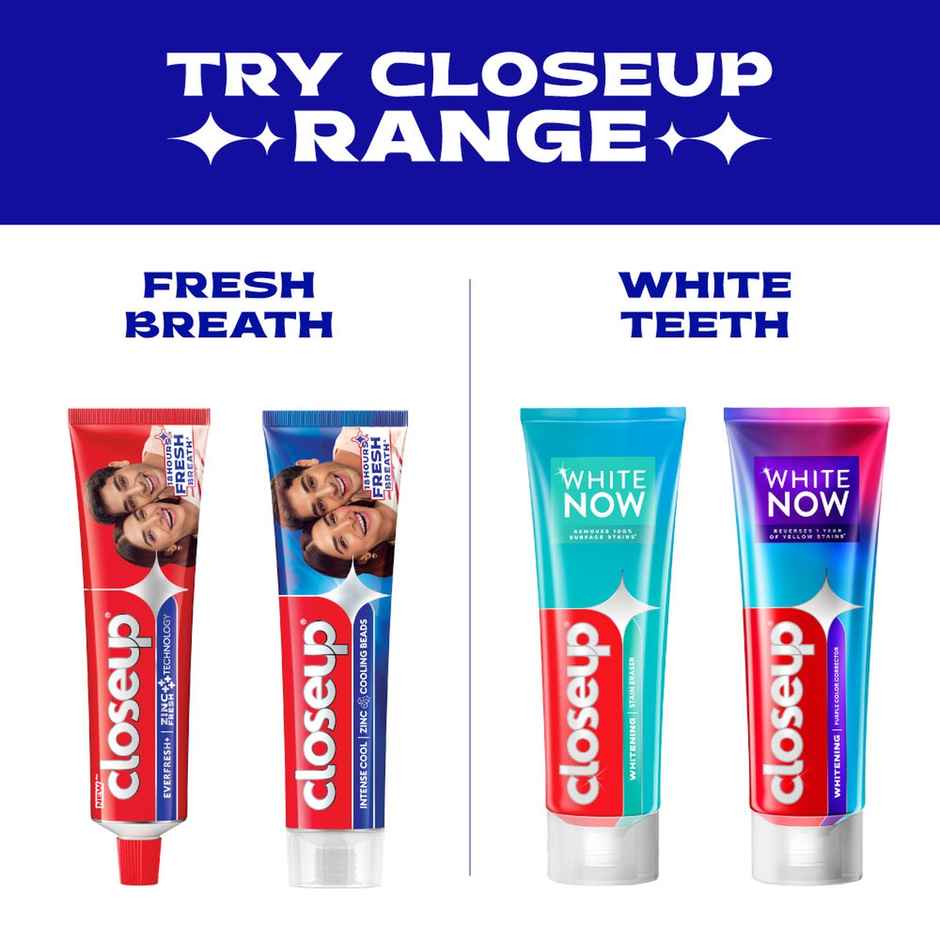 Closeup Intense Cool Gel Toothpaste for Long Lasting Fresh Breath