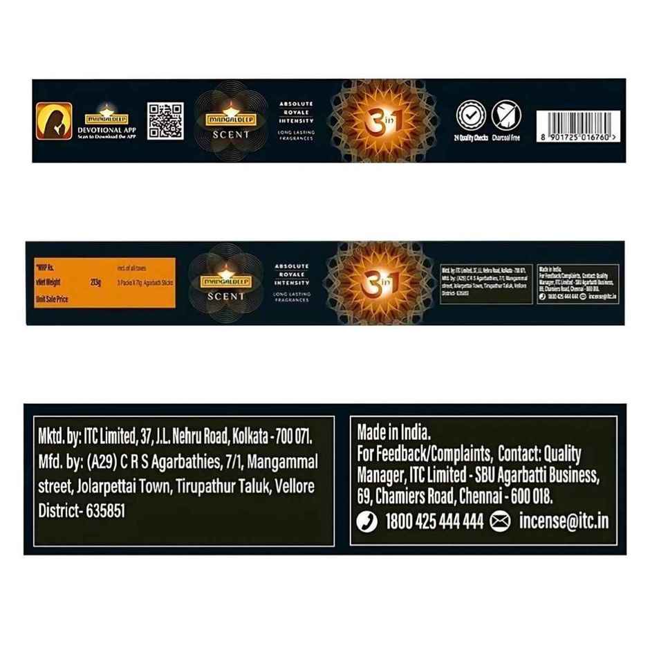 Scent 3 In 1 Incense Sticks - Inspired By Fine Fragrances | Mangaldeep