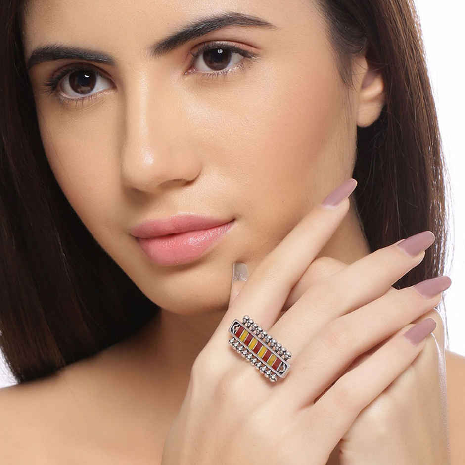 Voylla Taal Mridang Harmonium Statement Ring