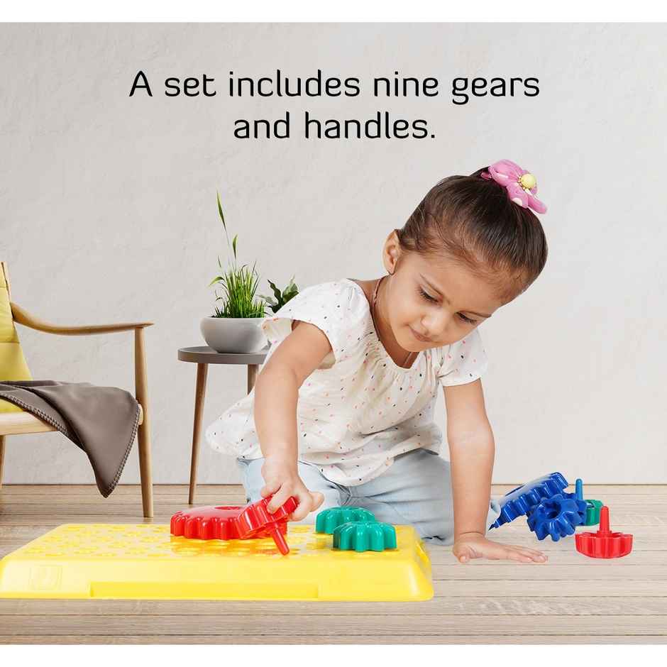 Shooting star Magic gears base with small Large gears Learning and education fun toy Multicolor 2Y+