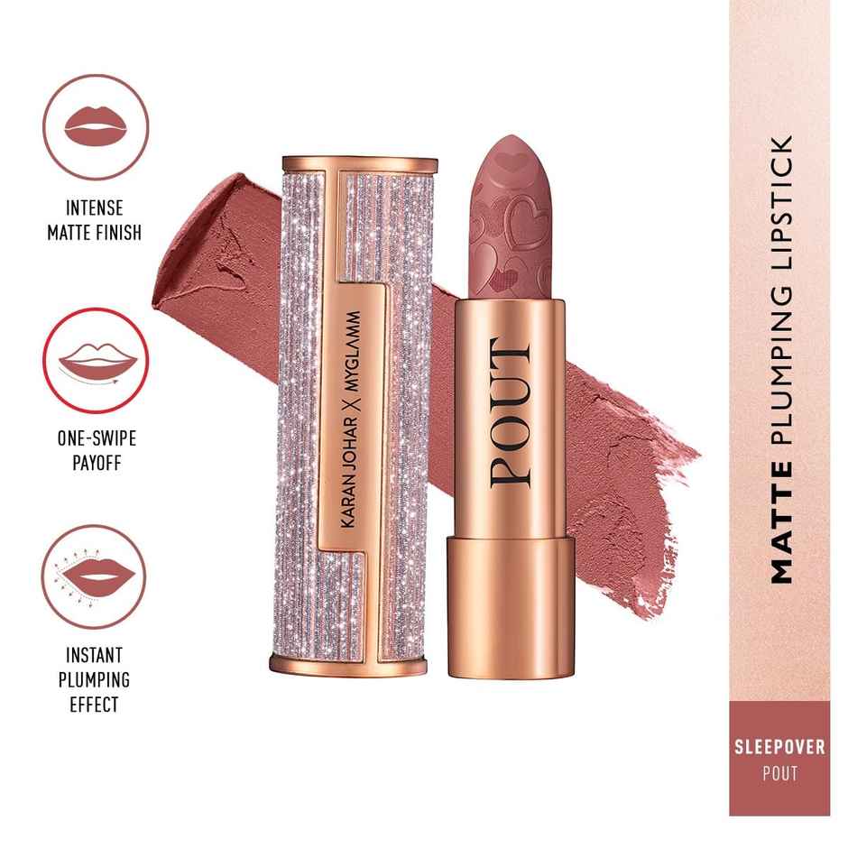 Myglamm Pout By Karan Johar Intense Matte Plumping Lipstick - Sleepover Pout