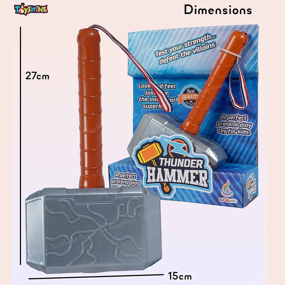 Toyshine Battle Hammer Role Play Toy Weapon AccesBAUy Inspired By The Comics Super Hero, 5+ Years
