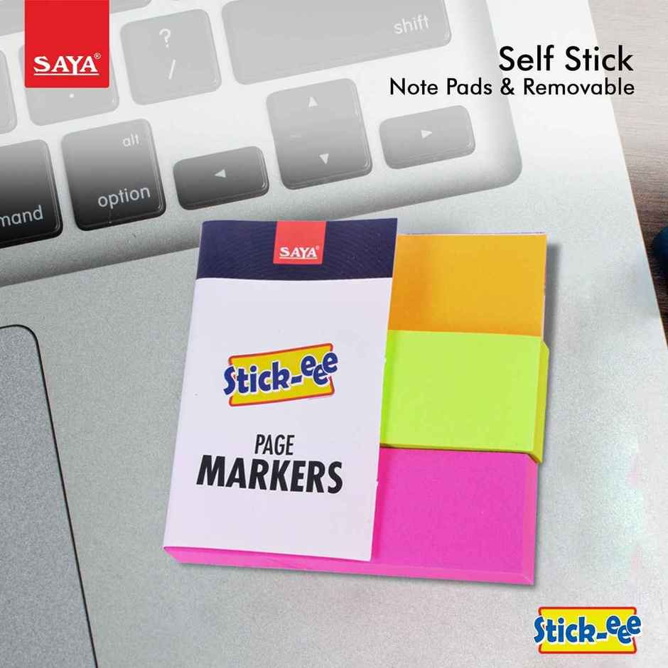 Saya Sticky Notes Page Markers 1 x 3 inch | Index Tabs for Books and Documents
