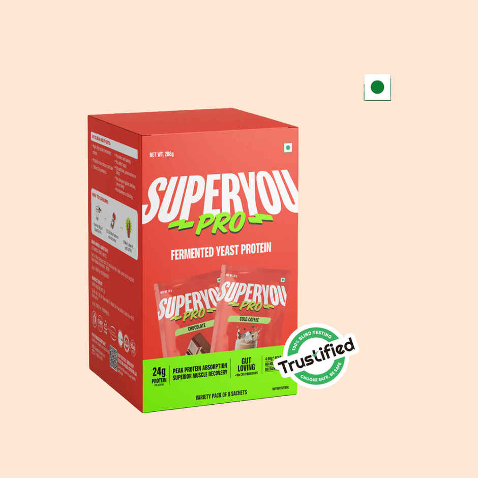 SuperYou Pro Fermented Yeast Protein- Assorted Box | 24g Protein Per Sachet