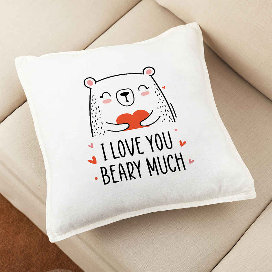 Oye Happy Beary Cute Cushion Cover