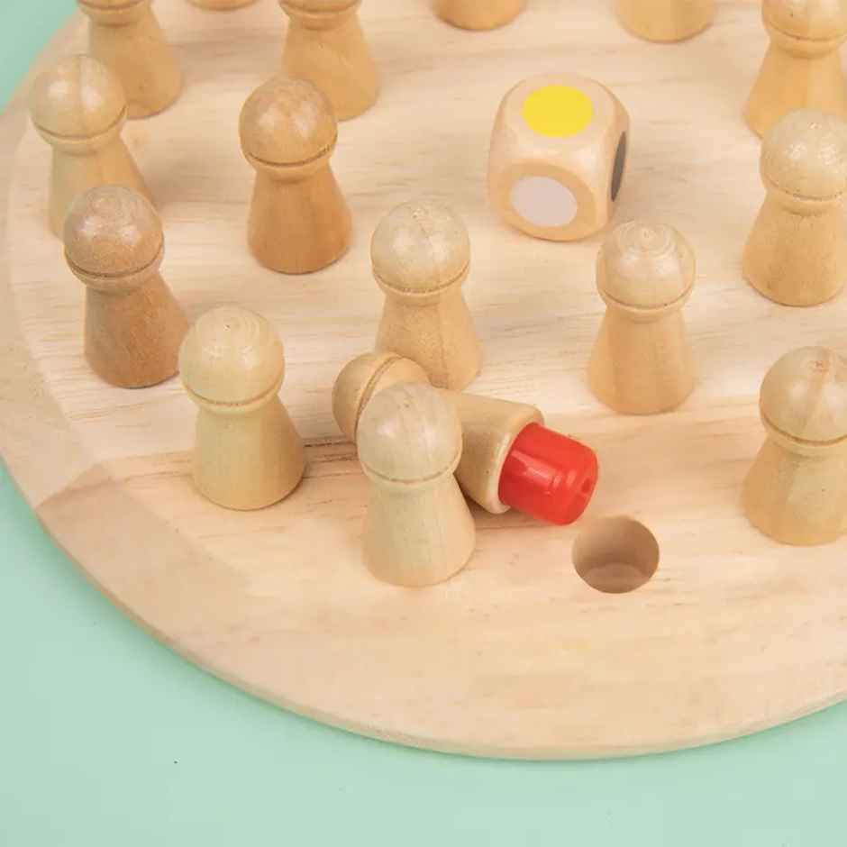 Fablue Wooden Memory Match Stick Chess Game Set Board Game for Boys & Girls - Learning Toy