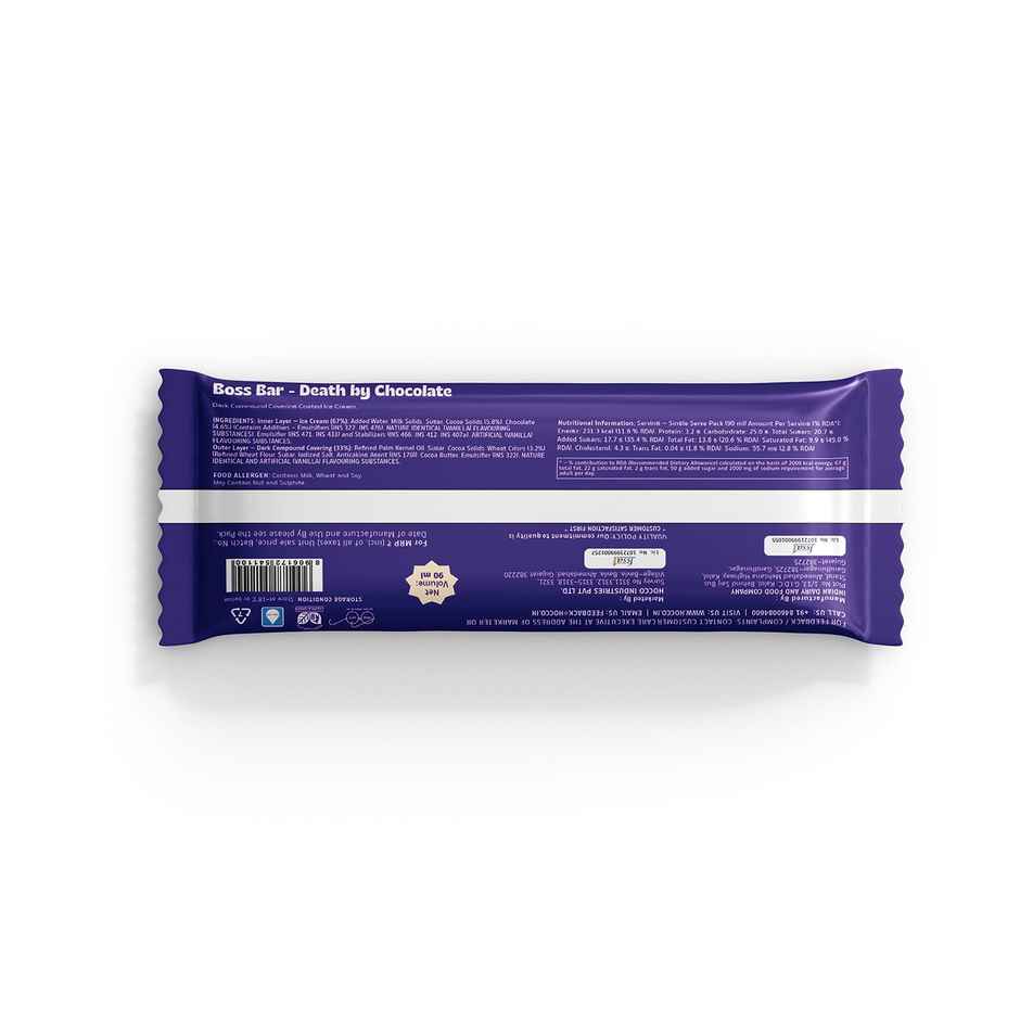 Hocco Death By Chocolate Boss Bar Ice Cream Stick Combo