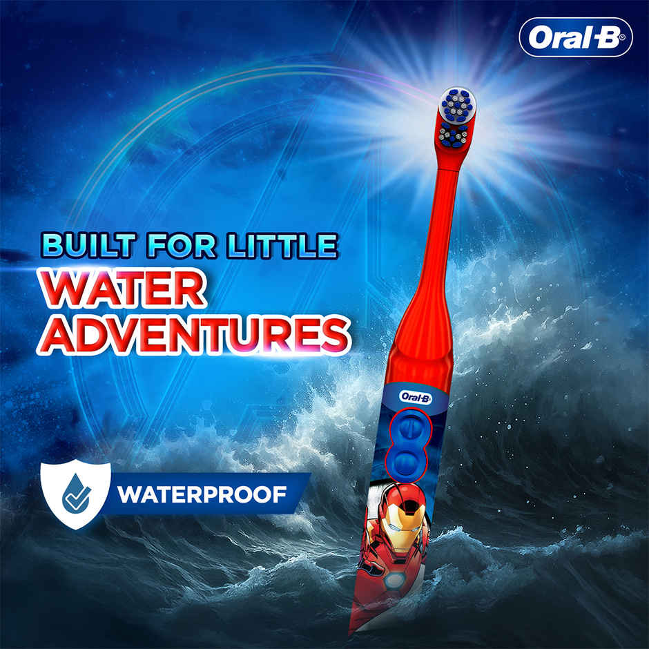 Oral-B Kids Iron Man Soft Battery Electric Toothbrush | 3+ Years